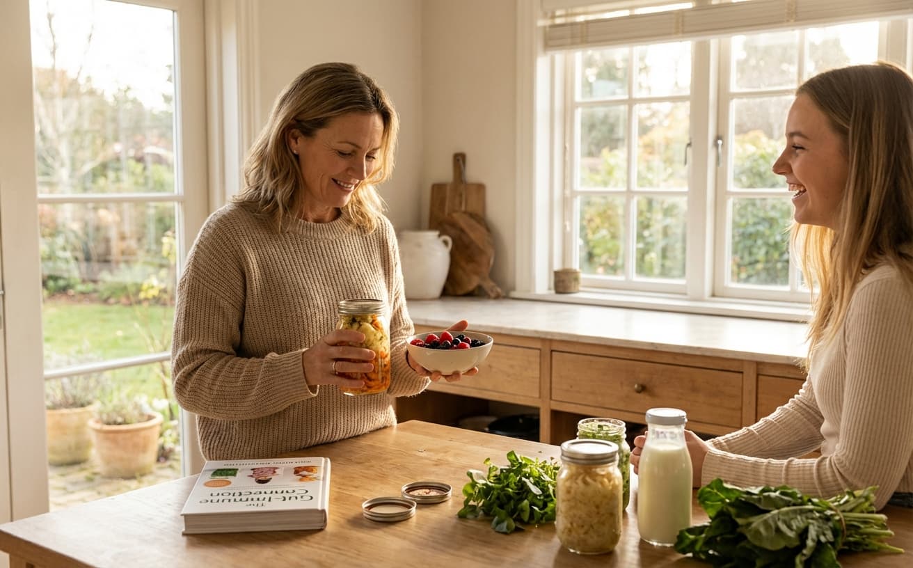 Photo-realistic editorial image for Gut Health and Immunity: How Your Microbiome Powers Your Immune System