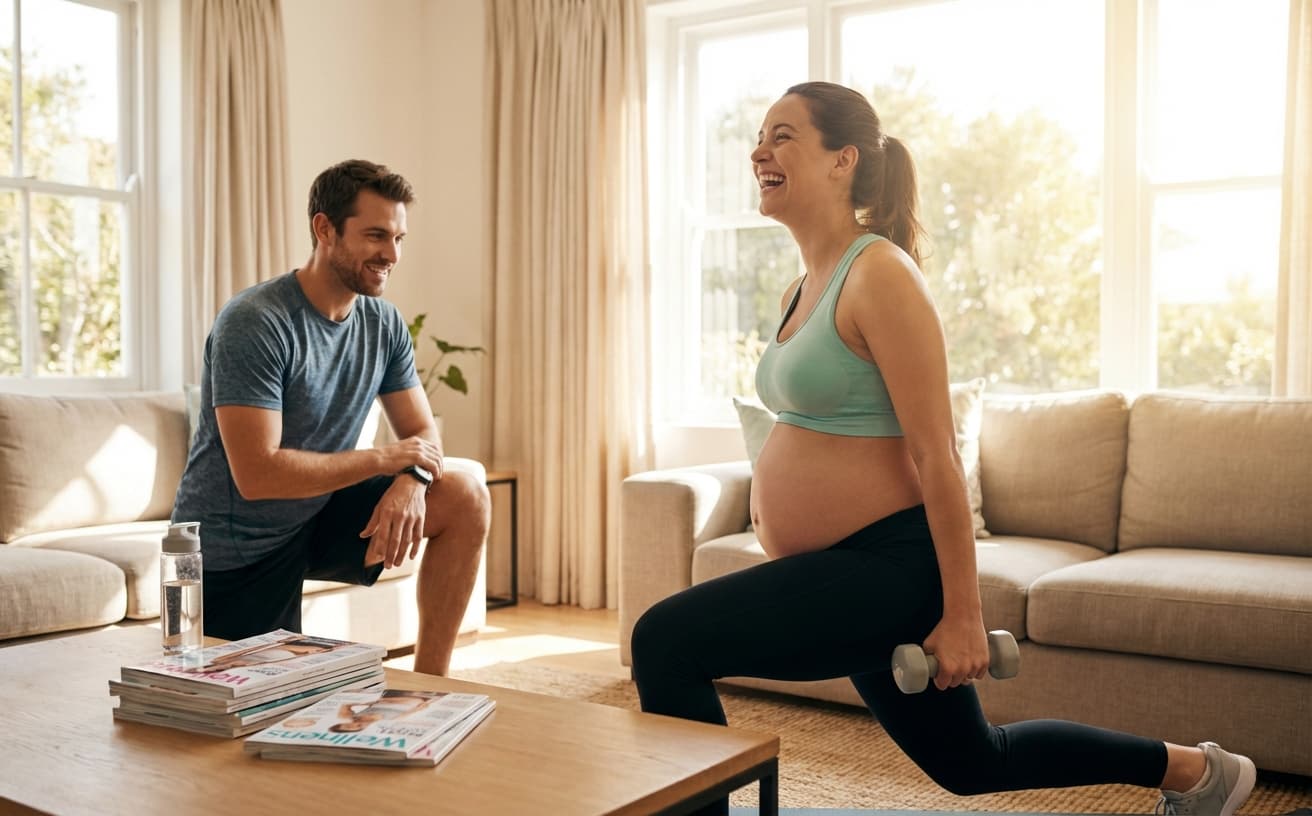Photo-realistic editorial image for High-Intensity Exercise During Pregnancy: Is It Actually Safe?