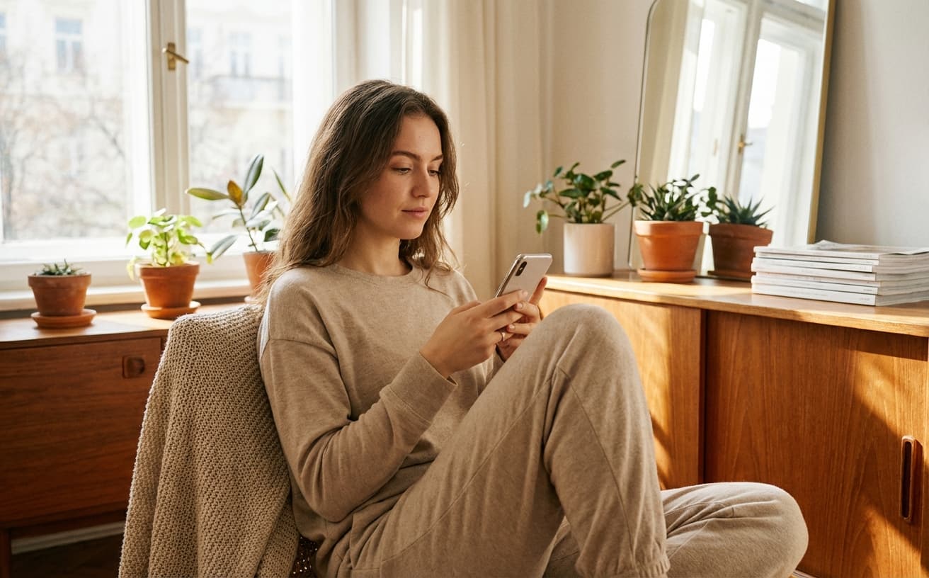 Photo-realistic editorial image for Social Media and Body Dysmorphia: How Scrolling Affects the Way You See Yourself